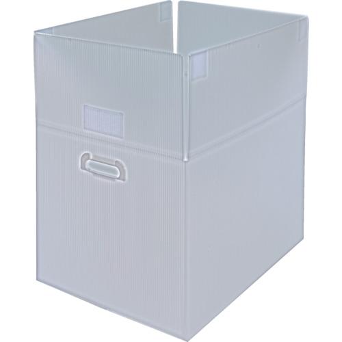 TRUSCO ダンボールプラスチックケースマジックテープ付 5枚セット B3サイズ 取っ手穴あき 半透明 ( TDP..