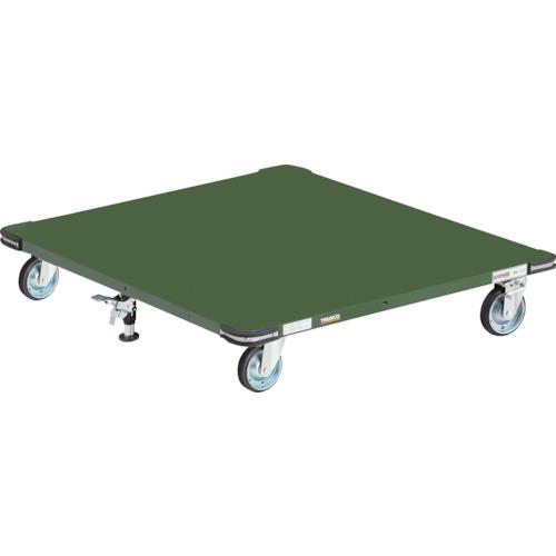 TRUSCO ( トラスコ中山 ) 鋼鉄製平台車 1100X1100 Φ150ブレーキ付きプレス車 ロックストッパー付 ( PHT-1111H-150SS )