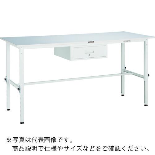 TRUSCO 軽荷重作業台高さ調節式(150kg)AEM型 900X600XH650~950 1段引出付 ホワイト色 ( SAEM-0960F1 W ) トラスコ中山(株)