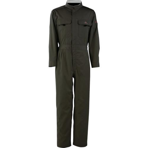 特長：動きやすさと着心地を重視したつなぎ服です。背中の伸縮機能や、足を広げやすい特殊カッティングなど着やすさにこだわりました。肩部分にはマチ(アクションプリーツ)をとり、腕を伸ばして作業するときも背中が突っ張らないようにしました。立ち座りの動作を妨げないよう、腰にはアコーディオン状のゴム付けて体を屈めたときの背中の突っ張り感を緩和します。股の部分は特殊カッティングを施すことにより、足を広げる動作もラクラクです。用途：一般作業全般に。仕様：色：ブラックサイズ：4L身長(cm)：180〜185肩幅(cm)：54胸囲(cm)：108〜122ウエスト(cm)：102〜126股下(cm)：84袖丈(cm)：63総丈(cm)：173適合身長(cm)：180〜185裄丈(cm)：90着丈(cm)：52.5厚さ：0.4mm材質／仕上：ポリエステル65%、綿35%　●代表画像について 商品によっては、代表画像を使用している場合がございます。 商品のカラー、サイズなどが異なる商品をイメージ画像として 使用させて頂いている場合がございます。 必ず、商品の品番と仕様をご確認のうえ、ご注文お願いいたいます。 　●お買上げ明細書の廃止について 当店では、個人情報保護と環境保護の観点から同封を廃止しております。 お買上げ明細書が必要な場合は、備考欄に「お買上げ明細必要」と 記載お願いいたします。 当店からの出荷の場合は、同封にて発送させて頂きます。 （※メーカー直送の場合は、PDFデータをメールさせて頂きます。） 　注意事項 ※商品名に【2個セット】等、数量の明記がない場合は1個での販売となります。