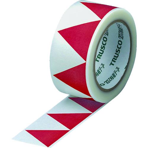 TRUSCO ( トラスコ中山 ) 【売切廃番】ギザギザクロステープ 50mm×25m 白赤 ( GZC-5025WR )