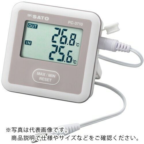 佐藤 ( 佐藤計量器製作所 ) 2chデジタル最高最低温度計 PC-3710 () ( 1850-00 )