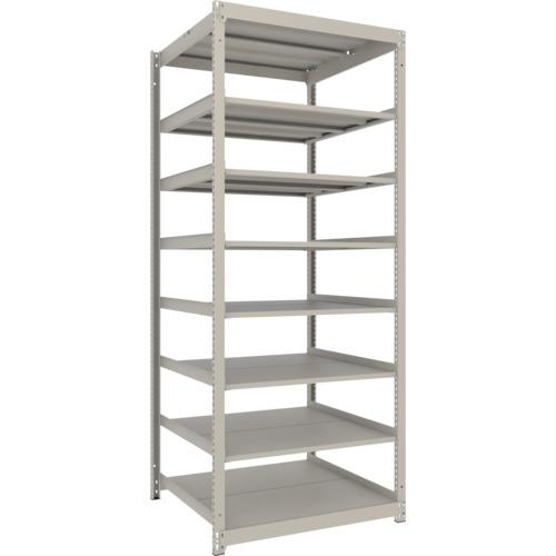 Rakuten - TRUSCO ( トラスコ中山 ) スチールラック 薄板ラック(棚板分割タイプ、耐荷重100Kg)1200×595×H2400 8段単体 ネオグレー ( UL-8468 NG )