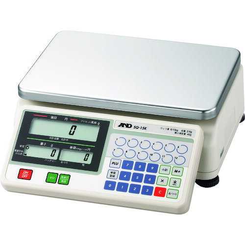 A＆D ( エー・アンド・デイ ) 検定付き店舗用料金はかり SQ15K 9区検定品 ( SQ15K-JA-09N00 ) 【メーカー取寄】