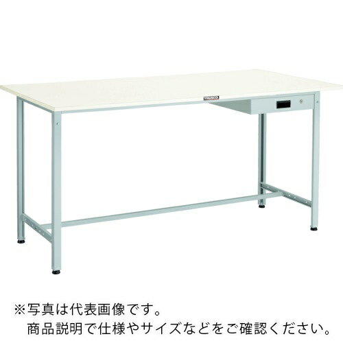 Stepladders, Ladders - TRUSCO ( トラスコ中山 ) 軽荷重立作業台(300kg)HAE型 1500X750XH900 薄型1段引出付 ホワイト色 ( HAE-1500UDK1 W ) 【メーカー取寄】