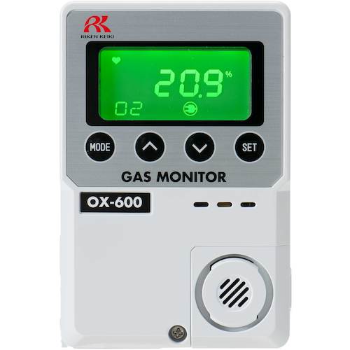 理研 ( 理研計器 ) 簡易定置型酸素濃度計 OX-600(0-25vol%)一体型 DC24V仕様(トレーサビリティ証明書付) ( OX600-00C 01 X2000 ) 【メーカー取寄】