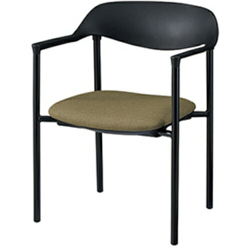 NAIKI ミーティングチェアー(肘付) E368型 ( E368-B1-OGR ) (株)ナイキ