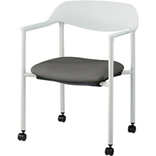 NAIKI ミーティングチェアー(肘付) E368型 ( E368C-H3-DGL ) (株)ナイキ