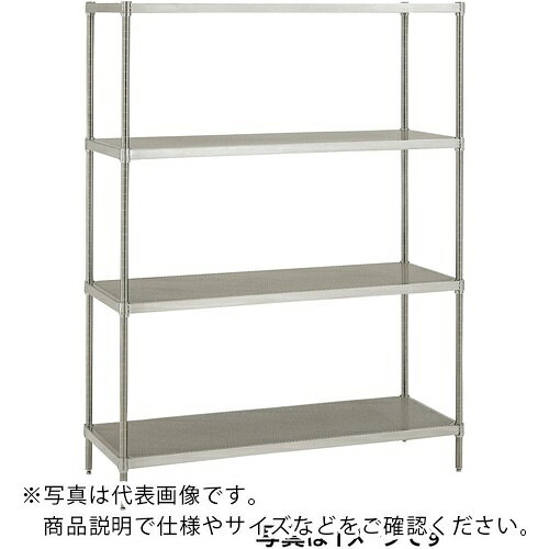 乐天商城 - ERECTA ( エレクター ) スーパーシリーズ・304パンチングソリッドシェルフ 間口1518mm×奥行460mm×高さ1384mm(PS) DB付 3段 ( MSS1520PSPS1390W3 )