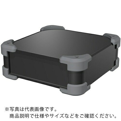 乐天商城 - タカチ ( タカチ電機工業 ) コーナーガード付アルミケース AUGシリーズ 111×258×368mm ブラック/グレー ( AUG99-36-25-BG )