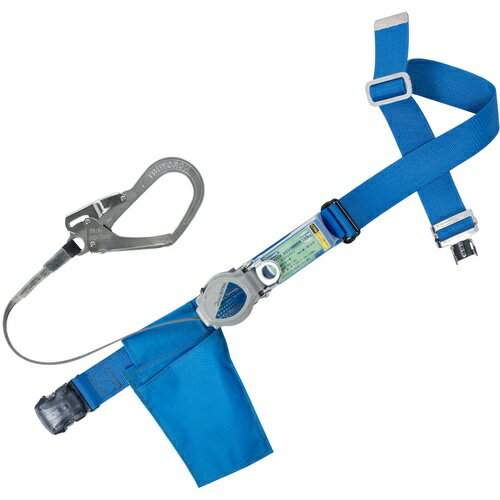 TSUYORON ( 藤井電工 ) 胴ベルト型墜落制止用器具(巻取タイプ)ロック機構付き 2WAYリトラ 青 LLサイズ 幅50MM×長さ1600MM 130KG対応型 ( TBTRNOT599BL4LL(130KG)JANBP )
