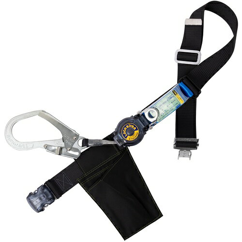 TSUYORON ( 藤井電工 ) 胴ベルト型墜落制止用器具(巻取タイプ)ロック機構付き ロックリトライト 黒 LLサイズ 幅50MM×長さ1600MM 130KG対応型 ワンタッチバックル仕様 ( TBLRNOT599BLKLL(130KG)JANBX )