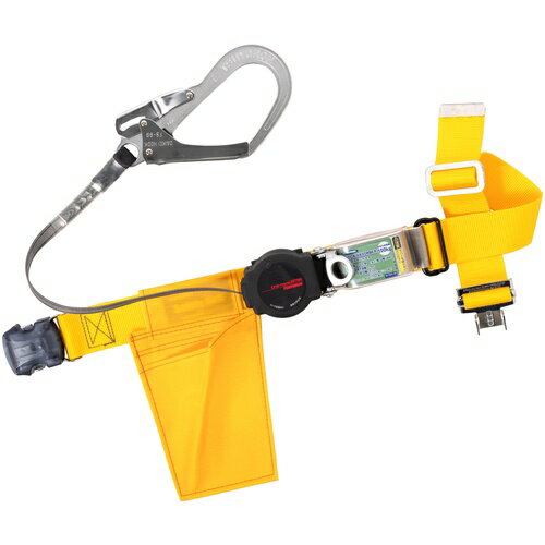 TSUYORON ( 藤井電工 )　胴ベルト型墜落制止用器具（巻取タイプ）ロック機構付き　ワン・ハンドリトラ　黄　Mサイズ　幅50MM×長さ1200MM　ワンタッチバックル仕様 TB-ORN-OT599-Y-M-JAN-BX ( TBORNOT599YMJANBX ) 藤井電工（株）