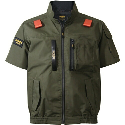 Rakuten - クロダルマ ワーク半袖ブルゾン ODグリーン L ( AV413-801-L )