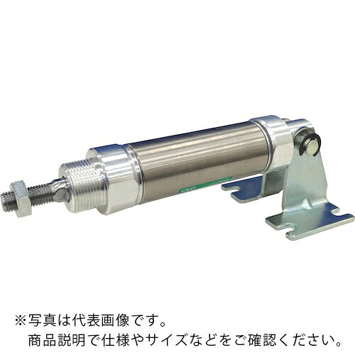 特長：一般形シリンダの中で中口径（φ20〜40mm）のシリーズで、無給油・高耐食・長寿命なシリンダです。シリーズオプションがジャバラ付、ロッド材質変更など様々なオプションが豊富なカシメタイプのシリンダです。シリンダチューブにステンレス材を使用し、耐食性を高めたシリンダです。シリンダスイッチ（無接点、2線式）2個付です。用途：一般用途に（要ステンレスチューブ環境）仕様：チューブ内径(mm)：20ストローク(mm)：150配管ポート口径：Rc1/8取付支持形式：一山クレビス一体形チューブ内径(Φ)：20ねじ径：Rcねじリード線長さ(m)：1シリンダスイッチ：無接点2線式1色表示式　2個付シリンダスイッチ付属品：二山ナックル(ピンと座金割りピンは添付)二山ブラケット(ピンと止め輪は添付)使用流体：圧縮空気最高使用圧力(MPa)：1最低使用圧力(MPa)：0.1耐圧力(MPa)：1.6周囲温度(℃)：-10〜60(但し、凍結なきこと)使用ピストン速度(mm/s)：50〜500クッション：ゴムクッション給油：不要(給油時はタービン油1種ISOVG32を使用)許容吸収エネルギー(J)：0.166材質(シリンダ本体)：ステンレス鋼材質(ピストンロッド)：ステンレス鋼複動・片ロッド形注意：本製品はカシメ形のため分解できません。　●メーカー取寄商品について 本商品はメーカーからの取寄商品となります。 納期は、メーカー確認後、メールでご連絡させて頂きます。 在庫状況、生産状況によっては、かなり納期がかかる場合もございます。 　※お急ぎの場合は、ご注文前の納期確認も承りますので、　　お気軽にお問い合わせください。 　●代表画像について 商品によっては、代表画像を使用している場合がございます。 商品のカラー、サイズなどが異なる商品をイメージ画像として 使用させて頂いている場合がございます。 必ず、商品の品番と仕様をご確認のうえ、ご注文お願いいたいます。 　●北海道・沖縄・離島・一部地域の送料について 別途追加で送料がかかる場合がございます。 送料がかかる場合は、メールにて送料をご連絡させて頂き、 お客様にご了承頂いてからの手配となります。 　●お買上げ明細書の廃止について 当店では、個人情報保護と環境保護の観点から同封を廃止しております。 お買上げ明細書が必要な場合は、備考欄に「お買上げ明細必要」と 記載お願いいたします。 当店からの出荷の場合は、同封にて発送させて頂きます。 （※メーカー直送の場合は、PDFデータをメールさせて頂きます。）