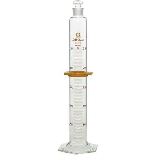 SIBATA ( 柴田科学 ) 有栓メスシリンダー カスタムA 250mL バンパー付 ( 026580-250 )