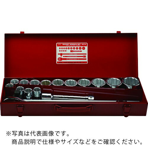 特長：機械類の整備に適したソケットレンチのセットです。仕様：差込角(mm)：19.0セット内容(点)：18ソケット内容(mm)：12角：22、23、24、26、27、29、30、32、35、36、38、41、46、50ハンドル内容：ラチェットハンドル(RH-611)、T形スライドハンドル(TH-631)、エクステンションバー(ETB-651：200mm、ETB-652：400mm)　●メーカー取寄商品について 本商品はメーカーからの取寄商品となります。 納期は、メーカー確認後、メールでご連絡させて頂きます。 在庫状況、生産状況によっては、かなり納期がかかる場合もございます。 　※お急ぎの場合は、ご注文前の納期確認も承りますので、　　お気軽にお問い合わせください。 　●代表画像について 商品によっては、代表画像を使用している場合がございます。 商品のカラー、サイズなどが異なる商品をイメージ画像として 使用させて頂いている場合がございます。 必ず、商品の品番と仕様をご確認のうえ、ご注文お願いいたいます。 　●北海道・沖縄・離島・一部地域の送料について 別途追加で送料がかかる場合がございます。 送料がかかる場合は、メールにて送料をご連絡させて頂き、 お客様にご了承頂いてからの手配となります。 　●お買上げ明細書の廃止について 当店では、個人情報保護と環境保護の観点から同封を廃止しております。 お買上げ明細書が必要な場合は、備考欄に「お買上げ明細必要」と 記載お願いいたします。 当店からの出荷の場合は、同封にて発送させて頂きます。 （※メーカー直送の場合は、PDFデータをメールさせて頂きます。）