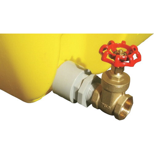 トキワONLINEのSUIKO ( スイコー ) ホームローリータンク500 緑 ドレンバルブセット(40A)付 ( HLT-500(GN)+VALVE-SET40A )｜アングル2