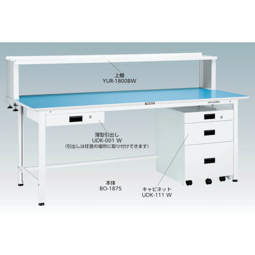 TRUSCO ( トラスコ中山 ) 軽荷重作業台(180kg)BO型 1500X750XH740 薄型1段引出付 ...