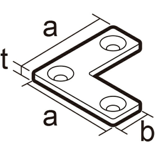 DAIDOHANT ( ダイドーハント ) スリムサポート L字フラット ブロンズ (a)35×(b)12×(t)2mm (1個) ( 00069157 )
