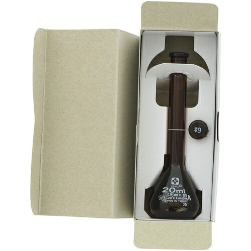 SIBATA ( 柴田科学 ) メスフラスコ カスタムA 茶褐色 20mL ( 026100-20 )