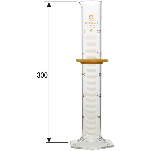 トキワONLINEのSIBATA ( 柴田科学 ) メスシリンダー スーパーグレード 250mL バンパー付 ( 023520-250 )｜アングル3