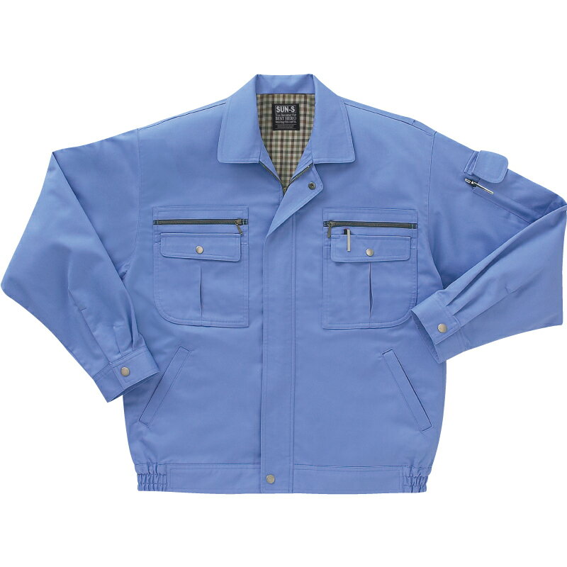 乐天商城 - サンエス 長袖ブルゾン ティリアンブルー/Lサイズ ( WA8200 14ティリアンブルー L )
