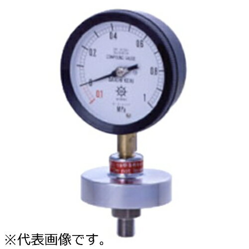 第一計器 隔膜式連成計 ねじ式（ダイヤフラムSUS316L 封入液 シリコン） ( PK-1 AU100 G3/8B 2/-0.1MPA S25C SUS304 ) 第一計器(4)