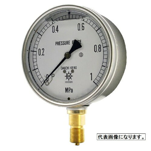 乐天商城 - 第一計器 GRSグリセリン入り圧力計（ステンレスケース） ( SUS-GRS-AU-R3/8-75X1.6/-0.1MPA )