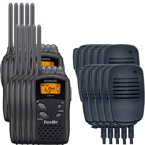 UTB-10 10台SET KENWOOD ケンウッド インカム 特定小電力トランシーバー トークビット おまけ付 (スピーカーマイク:EPS-10K)※デミトスシリーズ他と通信可能