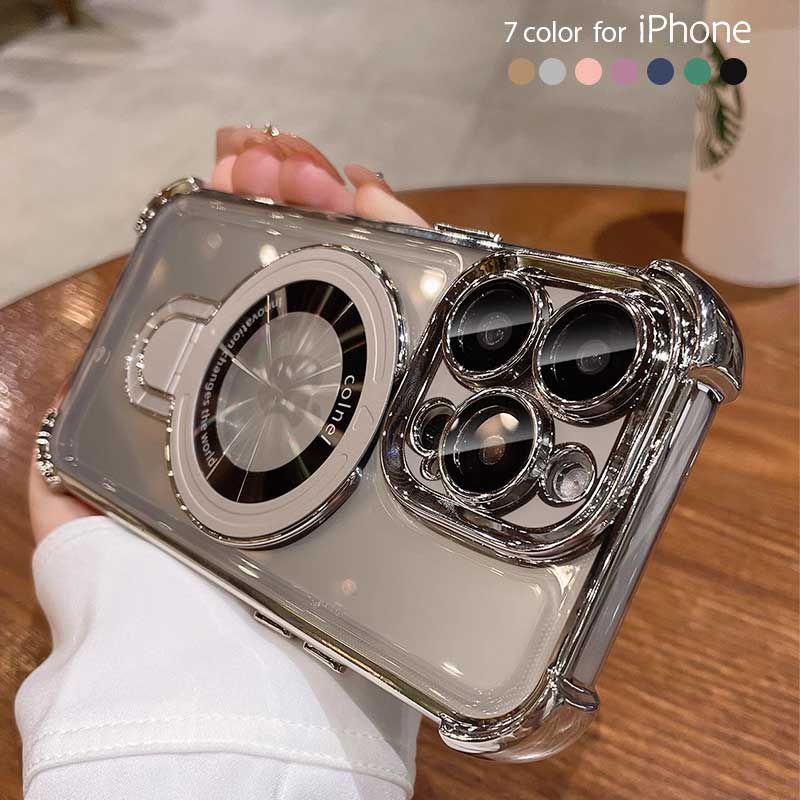 Rakuten - iphone 17 ケース MagSafe対応 iphone17pro ケース 磁気吸着 スタンド付き iphone17promax ケース iphone air 16pro 16 16promax 15promax 15pro 15 耐衝撃 スリム14 14pro iphone13 pro iphone12 12pro 11 pro 携帯カバー お洒落 可愛い 女子 大人女子 クリア レンズ保護