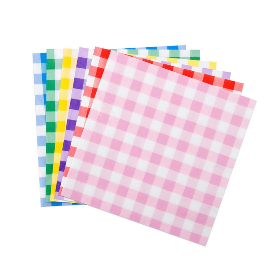 【100枚セット】ペーパーナプキン ディナーナプキン 使い捨て チェック柄ナプキン ディナーテーブル装飾 使い捨てナプキン 折りたたみナプキン ペーパーナプキン 33*33cm 6color 2
