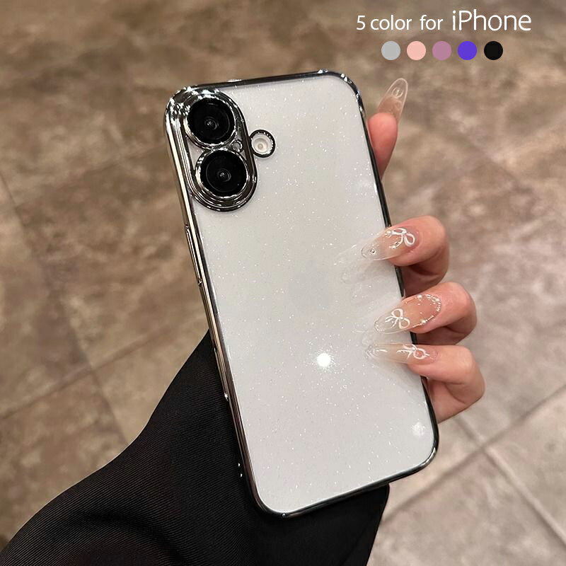 Rakuten - iphone16 ケース キラキラ 16pro iPhone16 promax 15promax 15pro iPhone15 耐衝撃 スリム iphone14ケース 14pro iphone13 pro iphone12 12pro iphone11 pro 携帯カバー お洒落 可愛い 女子 大人女子 iphoneケース クリア レンズ保護 メッキ加工 レンズカバー 防塵