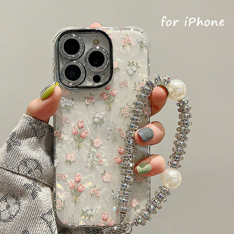 Rakuten - iphone17promax ケース ストラップ付き iphone17proケース 花柄 17ケース キラキラ iphone16ケース 16proケース 16promax 15ケース 15pro 15promax 14 14pro 14promax 13 13pro 13promax 12 耐衝撃 落下保護 大人女子 女子 可愛い オシャレ 高級感 カメラレンズ保護 春 夏