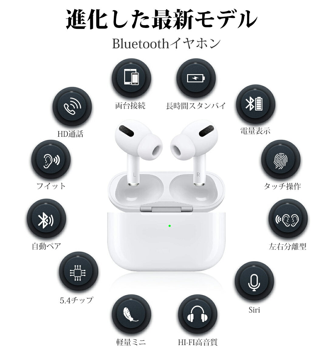 「楽天1位獲得!」 ワイヤレスイヤホン Bluetooth 5.4 ワイヤレス カナル型 イヤホン スポーツ ワイヤレス イヤホン ワイヤレスイヤフォン 高音質 iPhone ブルートゥース Android アイホン対応 自動ペアリング プレゼント 敬老の日
