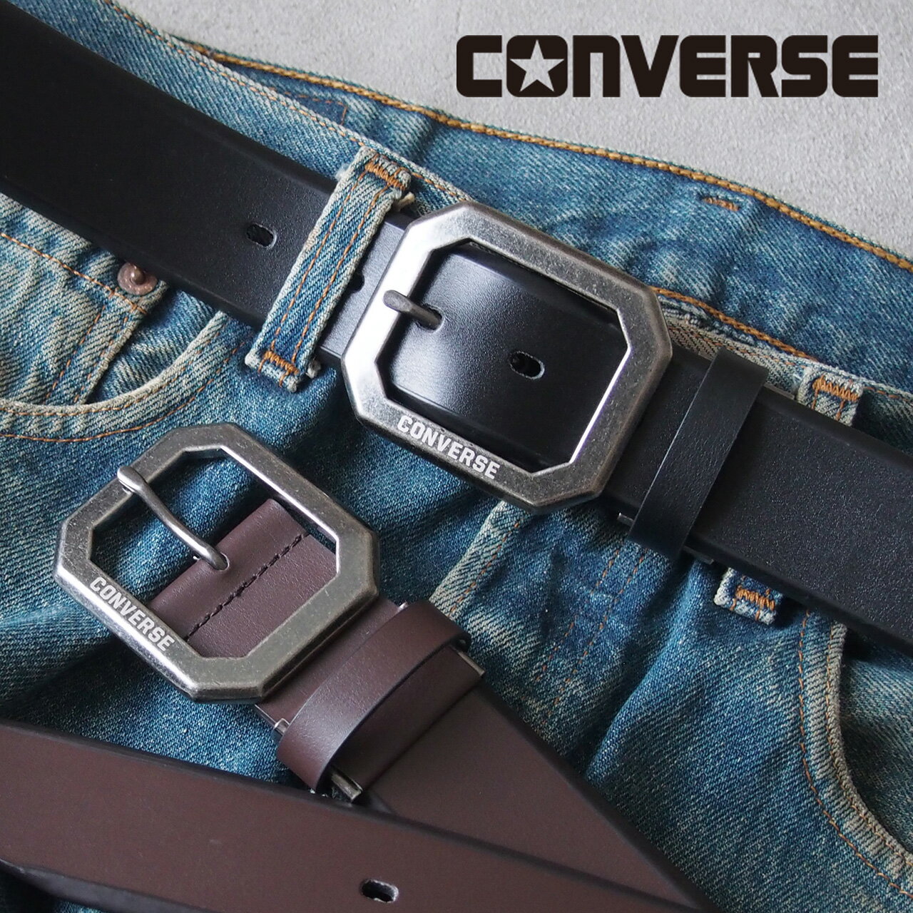コンバース ベルト メンズ 中一バックル 40mm converse カジュアルベルト 送料無料 5cv4186