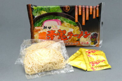 産直食品便り東京ライフスタイル なまはげ秋田 赤鬼ラーメン(醤油味2食x3袋・味噌味2食x3袋)/ 秋田名産 ご当地ラーメン らーめん お取り寄せグルメ 醤油味:比内地鶏スープ/味噌味:秋田味噌を使用 画像2