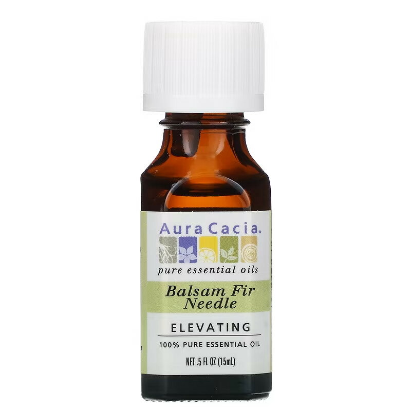 Aura Cacia　100％ピュアエッセンシャルオイル、バルサムモミ葉油、15ml（0.5液量オンス）