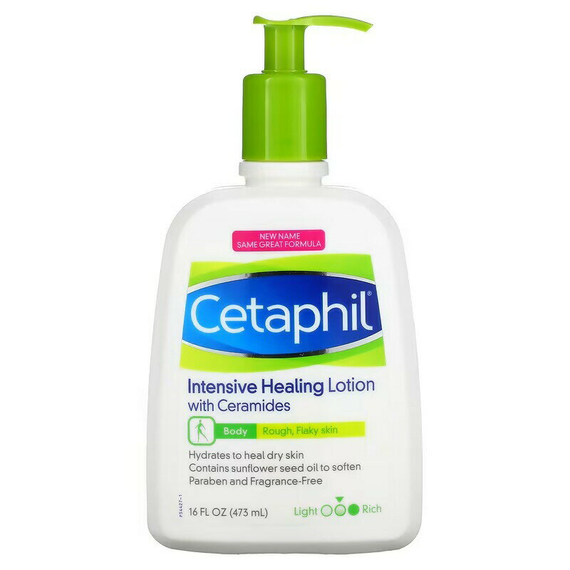 Cetaphil, インテンシブヒーリングローション、セラミド配合、ミディアム、無香料、473ml（16液量オンス）