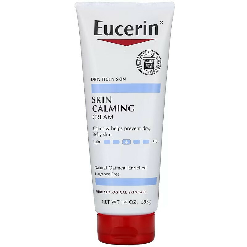 Eucerin　スキンカーミングクリーム、かゆみを伴う乾燥肌用、無香料、396g（14oz）