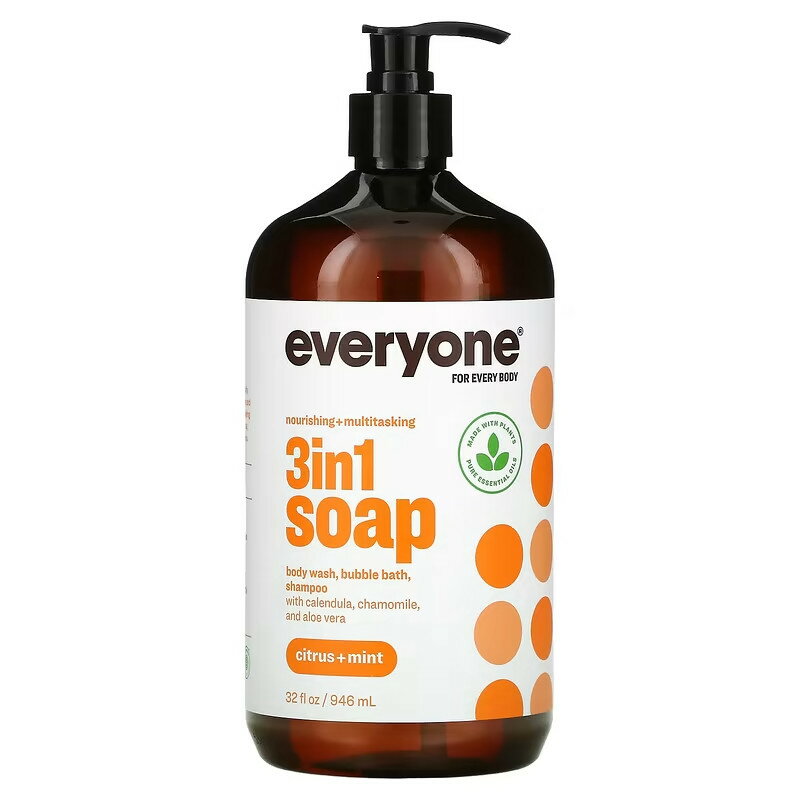 Everyone　3 In 1 ソープ ルビーグレープフルーツ 32 fl oz (946 ml)