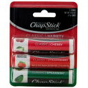 Chapstick クラッシックリップバーム チェリー ストロベリー スペアミント 各1本 3本パック（各0.15 oz）