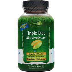 Irwin Naturals　Triple-Diet Max Accelerator（トリプルダイエットマックスアクセレーター） 液体ソフトジェル72粒