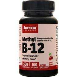 Methylcobalamin (Methyl B-12) is better absorbed and retained than other forms of B12 (e.g. cyanocobalamin). Methyl B-12 protects nerve tissue and brain cells, promotes better sleep and reduces toxic homocysteine to the essential amino acid methionine. Also, vegetarians/vegans typically require B12 supplementation.■ご使用の目安　Dissolve in mouth or chew 1 lozenge per day or as directed by your qualified health care consultant.■英語商品名　Methyl B-12 (500mg) 100 lzngs■メーカー名　JARROW社■内容量　■商品総重量　82.2g■成分内容（)メチルコバラミン 500mcg 8333、If you have a medical condition, are pregnant, lactating, trying to conceive, under the age of 18, or taking medications, consult your health care practitioner before using this product.　Other Ingredients: Xylitol, cellulose, stearic acid (vegetable source), cherry flavor, citric acid and magnesium stearate (vegetable source). 1) 広告文責　池田昭広　050-3593-7343 2) メーカー名　JARROW 3) 原産国　アメリカ合衆国 24) 商品区分　健康食品　