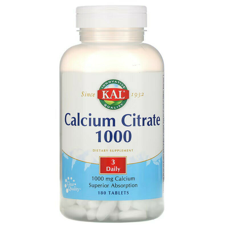 KAL　クエン酸カルシウム1,000、1,000mg、タブレット180粒 1