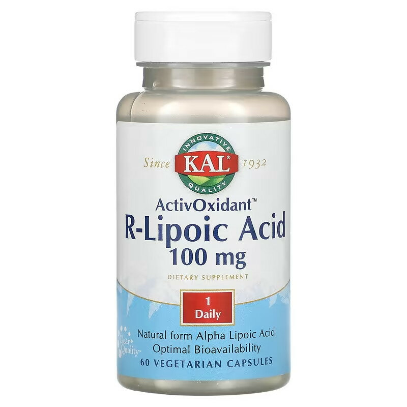 ディスカッション KAL? ActivOxidant? R-Lipoic Acid は、抗酸化物質であるアルファリポ酸の天然 R 形態です。 ■ご使用の目安　ご使用前に製品ラベルをよく読み、正しい使用方法をご確認ください。 ■成分内容　（2粒中）　 R-αリポ酸（Na-R-αリポ酸より） 100 mg 　　1) 広告文責　池田昭広　050-3554-3042 2) メーカー名　Kal 3) 原産国　アメリカ合衆国 4) 商品区分　　健康食品　