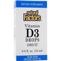 NATURAL FACTORS社　ビタミン D-3ドロップ (1000IU) 0.5fl.oz