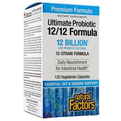 ●ご使用の目安　1 capsule, 3 times per day or as directed by a health professional. For best results, take with a meal.●英語商品名　Ultimate Probiotic 12/12 Formula 120 vcaps●メーカー名　NATURAL FACTORS社●内容量　120ベジカプセル●商品総重量　107.7g●成分内容（1ベジカプセル中)Total Active Cell Count 12 bill　Lactobacillus casei 3 bil　Lactobacillus rhamnosus 1.4 bil　Lactobacillus rhamnosus (B) 1.2 bil　Lacotobacillus acidophilus 1.2 bil　Bifidobacterium breve 1.2 bil　Bifidobacterium longum 1.2 bill　Lactobacillus plantarum 1.2 bill　Bifidobacterium bifidum 0.6 bill　Lactobacillus fermentum 0.6 bill　Bifidobacterium lactis 0.1 bill　Lactobacillus paracasei 0.1 bill　Lactobacillus salivarius 0.1 bill 1) 広告文責　池田昭広　050-3593-7343 2) メーカー名　NATURAL FACTORS 3) 原産国　アメリカ合衆国 4) 商品区分　健康食品　　