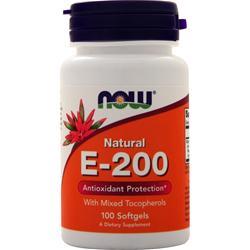 ●ご使用の目安　As a dietary supplement, take one softgel 1 to 4 times daily, preferably with meals. Consider taking this product in combination with NOW CoQ10 and Omega-3 Fish or Flax Seed Oil.●英語商品名　E-200 Mixed Tocopherols 100 sgels●メーカー名　NOW社●内容量　100ソフトジェルカプセル●商品総重量　68g●成分内容（1カプセル中)Vitamin E (as unesterified d-alpha tocopherol plus mixed tocopherols: d-beta d-delta 200IU 670　d-gamma tocopherol　 1) 広告文責　池田昭広　050-3593-7343 2) メーカー名　NOW FOODS 3) 原産国　アメリカ合衆国 4) 商品区分　健康食品　