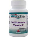 　As a dietary supplement, 1 softgel one or two times daily with meals, or as directed by a healthcare practitioner. Taking with a fat containing meal may further enhance absorption.■英語商品名　Full Spectrum Vitamin K 90 sgels■メーカー名　NUTRICOLOGY社■内容量　90ソフトジェルカプセル■商品総重量　79.4g（1ソフトジェルカプセル中)Vitamin A (from cod liver oil) 200IU 4　Vitamin C (from ascorbyl palmitate) 25mg 42　Vitamin D3 (90% from cod liver oil and 10% from skipjack and tuna liver oil) 400IU 100　Vitamin K (from 1000mcg K1 phytonadione 3000mcg K2 menaquinone-4 and 50mcg K2 menaquinone-7) 4050mcg 5063　Tocotrienols (as DeltaGOLD tocotrienols containing 90% delta-tocotrienol and 10%gamma-tocotrienol) 5mg　Other ingredients: Sunflower oil、gelatin、glycerin、water、yellow beeswax、carob extract、soy lecithin、zinc oxide.　These nutrients are of the highest quality and purity obtainable、and do not contain preservatives、diluents、or artificial additives.　 　 1) 広告文責　池田昭広　050-3593-7343 2) メーカー名　Nutricology 3) 原産国　アメリカ合衆国 4) 商品区分　化粧品　　　